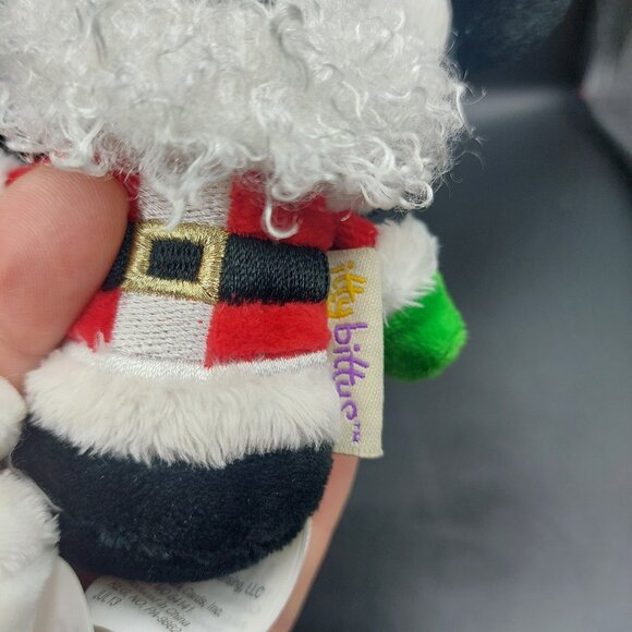 Hallmark Itty Bittys Disney Santa Mickey & Minnie Mouse Christmas Plush EUC - Picture 5 of 6